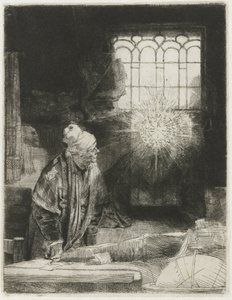 En forskare i sitt arbetsrum av Rembrandt van Rijn