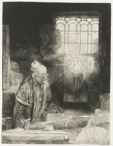 En forskare i sitt arbetsrum av Rembrandt van Rijn