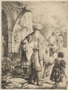 Abraham kastar ut Hagar och Ismael, 1637. av Rembrandt van Rijn