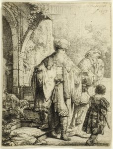 Abraham kastar ut Hagar och Ismael av Rembrandt van Rijn
