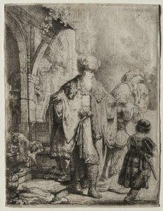 Abraham kastar ut Hagar och Ismael, 1637. av Rembrandt van Rijn