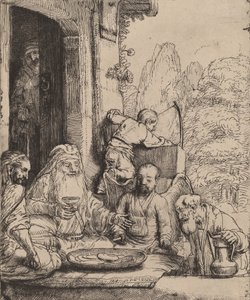 Abraham underhåller änglarna, 1656. av Rembrandt van Rijn