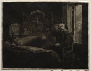 Abraham Francen, apotekare av Rembrandt van Rijn