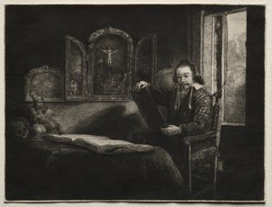 Abraham Francen, apotekare av Rembrandt van Rijn