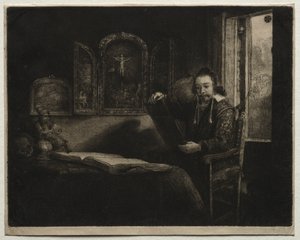 Abraham Francen, apotekare, ca. 1657 av Rembrandt van Rijn