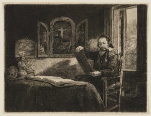 Abraham Francen, Art Dealer av Rembrandt van Rijn