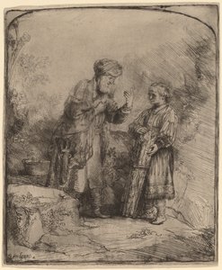 Abraham och Isak av Rembrandt van Rijn