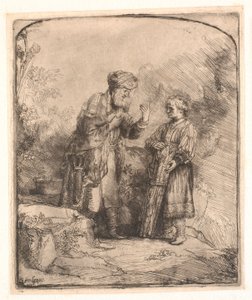 Abraham och Isak av Rembrandt van Rijn