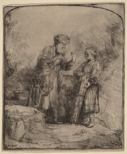 Abraham och Isak av Rembrandt van Rijn