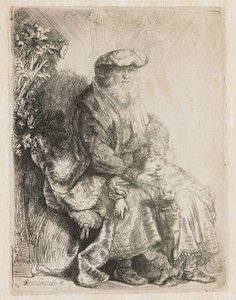 Abraham smeker Isak Jakob smeker Benjamin av Rembrandt van Rijn