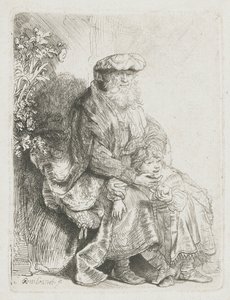 Abraham smeker Isak Jakob smeker Benjamin av Rembrandt van Rijn
