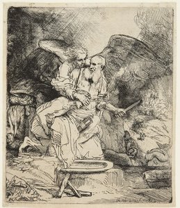 Abrahams offer av Rembrandt van Rijn