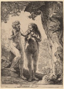 Adam och Eva av Rembrandt van Rijn