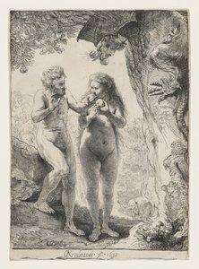 Adam och Eva, 1638 av Rembrandt van Rijn