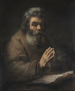 En äldre man i bön av Rembrandt van Rijn