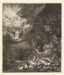 Bebådelse till herdarna av Rembrandt van Rijn