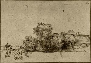 Bondgård i Amsteldijk av Rembrandt van Rijn