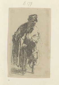 Tiggare med ett träben Recueil de quatre-vingt-cinq estampes originales (serietitel) av Rembrandt van Rijn