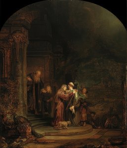 Möte av Maria och Elisabeth. 1640 av Rembrandt van Rijn