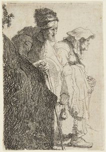 Tiggarmannen och tiggerkvinnan av Rembrandt van Rijn
