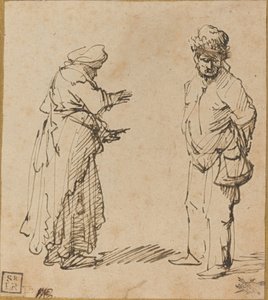 Tiggare Man och kvinna av Rembrandt van Rijn
