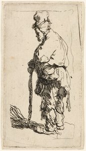 Tiggare lutad på en pinne, ca 1630. av Rembrandt van Rijn