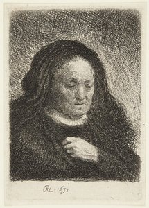 Byst av Rembrandts mor av Rembrandt van Rijn