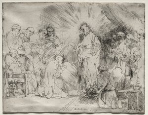 Kristus visar sig för apostlarna av Rembrandt van Rijn