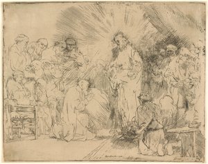 Kristus uppenbarar sig för apostlarna av Rembrandt van Rijn
