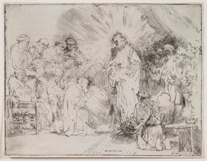 Kristus uppenbarar sig för apostlarna av Rembrandt van Rijn