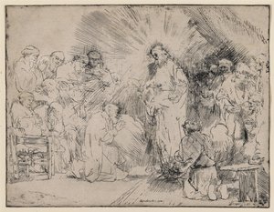 Kristus uppenbarar sig för apostlarna av Rembrandt van Rijn