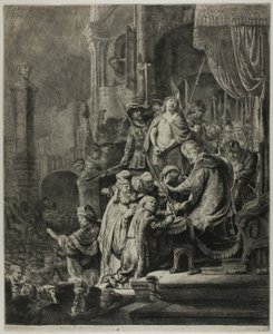 Kristus före Pilatus: Stor tallrik av Rembrandt van Rijn