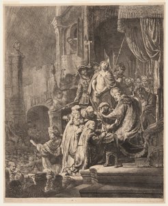 Kristus före Pilatus: Den stora tallriken av Rembrandt van Rijn