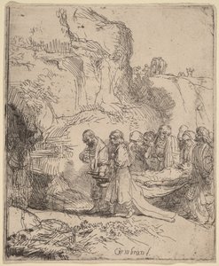 Kristus förs till graven av Rembrandt van Rijn