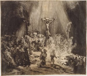 Kristus korsfäst mellan de två tjuvarna: De tre korsen, 1653., 1653. av Rembrandt van Rijn