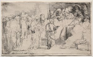 Christ Disputing with the Doctors: A Sketch, 1652. av Rembrandt van Rijn