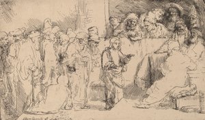Kristus disputerar med läkarna: en skiss, 1652. av Rembrandt van Rijn
