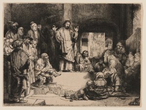 Kristus predikar av Rembrandt van Rijn