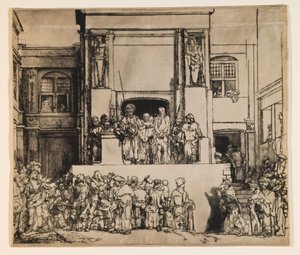 Kristus visas upp för folket (Ecce Homo) av Rembrandt van Rijn