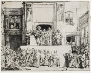 Kristus presenterad för folket (Ecce Homo), 1655 av Rembrandt van Rijn