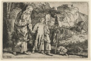 Kristus återvänder från templet med sina föräldrar av Rembrandt van Rijn