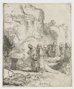 Kristus bar till graven av Rembrandt van Rijn