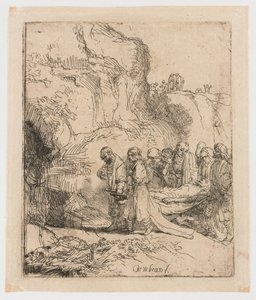 Kristus bar till graven av Rembrandt van Rijn
