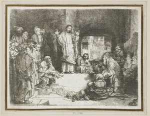 Kristus predikar (”Den lilla graven”) av Rembrandt van Rijn