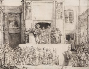 Kristus presenterade för folket. 1655 av Rembrandt van Rijn