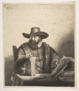 Cornelis Claesz Anslo, predikant. av Rembrandt van Rijn