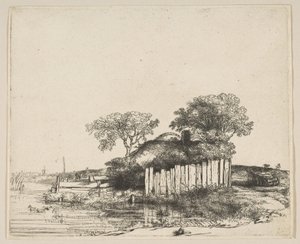 Stuga med vit blekning, 1648. av Rembrandt van Rijn