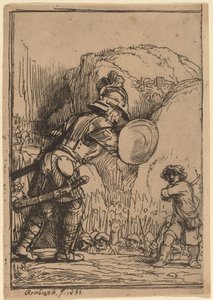 David och Goliat av Rembrandt van Rijn