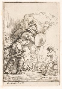 David och Goliat av Rembrandt van Rijn