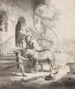 Den gode samariten. 1633 av Rembrandt van Rijn